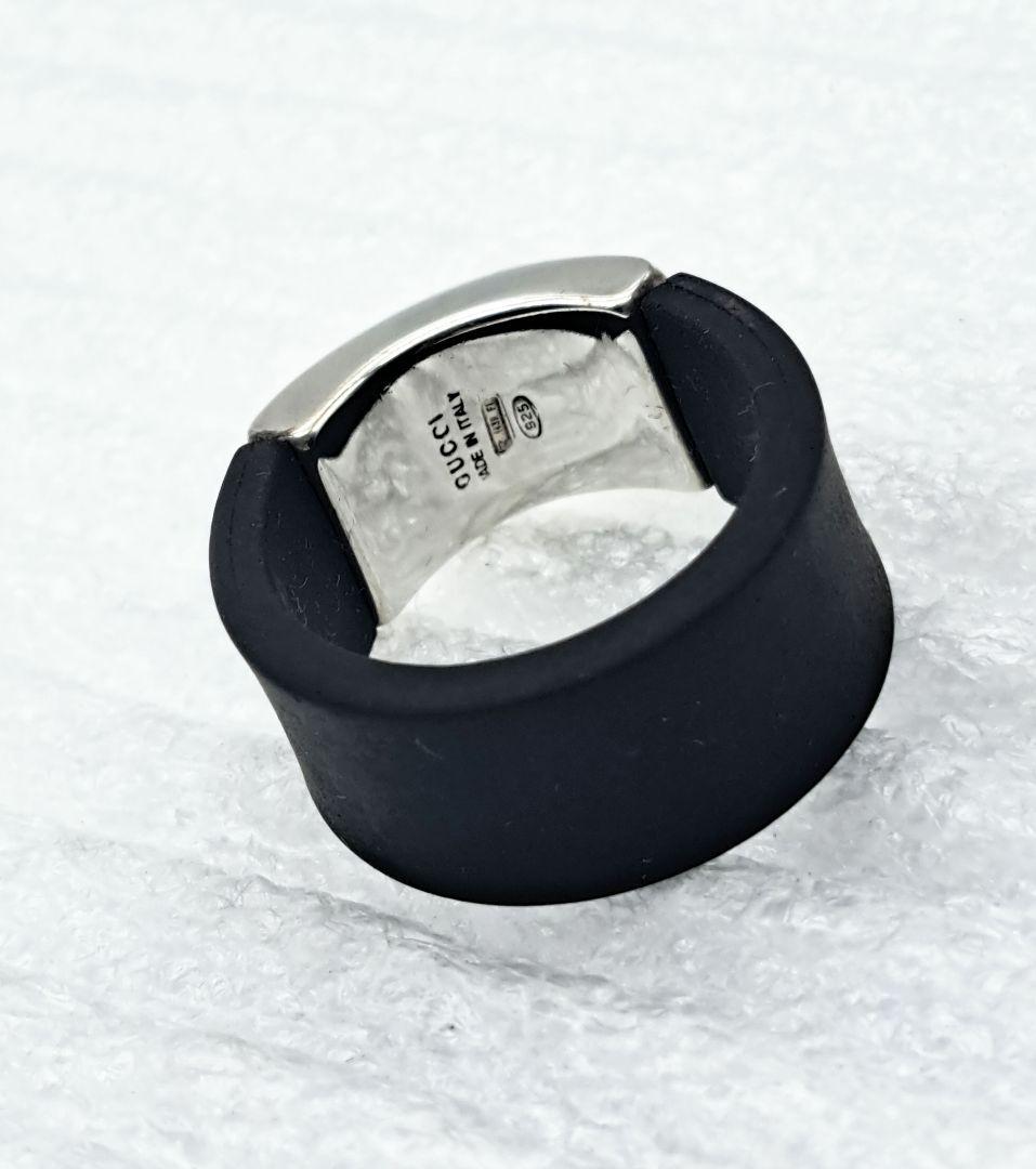 GUCCI ラバーコンビSV925 リング 21号