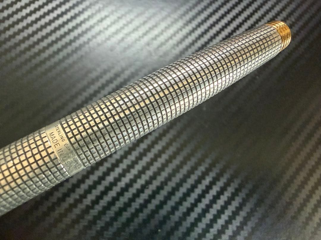 未使用に近い パーカー #75 シズレ XF 極細 スターリングシルバー 万年筆