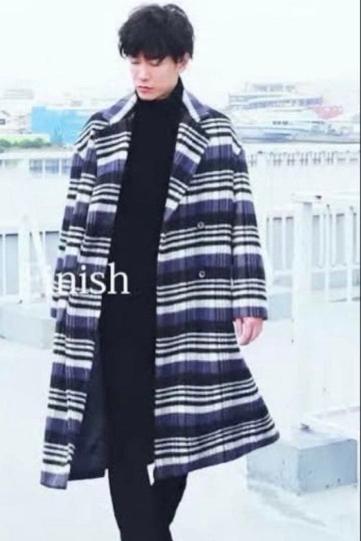 佐藤健 着用 希少 ABYTS SHAGGY COAT チェック柄 - メルカリ