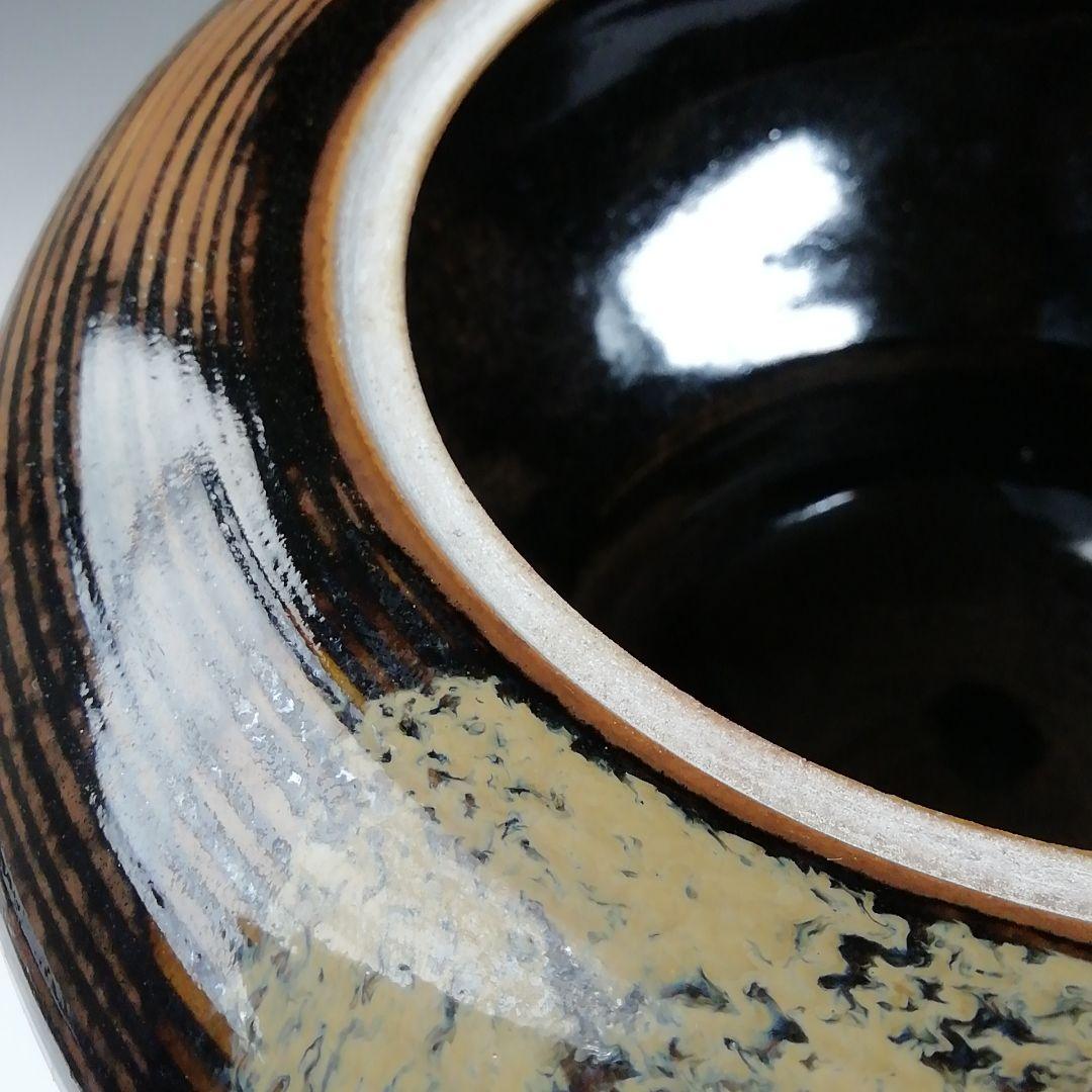 T680 水指 『膳所焼』『箪瓢水指』『淡海ぜぜ 陽炎園 造』 共