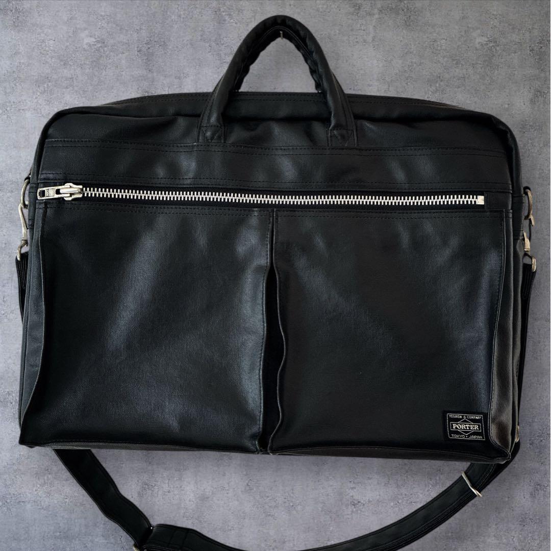 美品　PORTER ポーター フリースタイル 2WAYブリーフケース ブラック