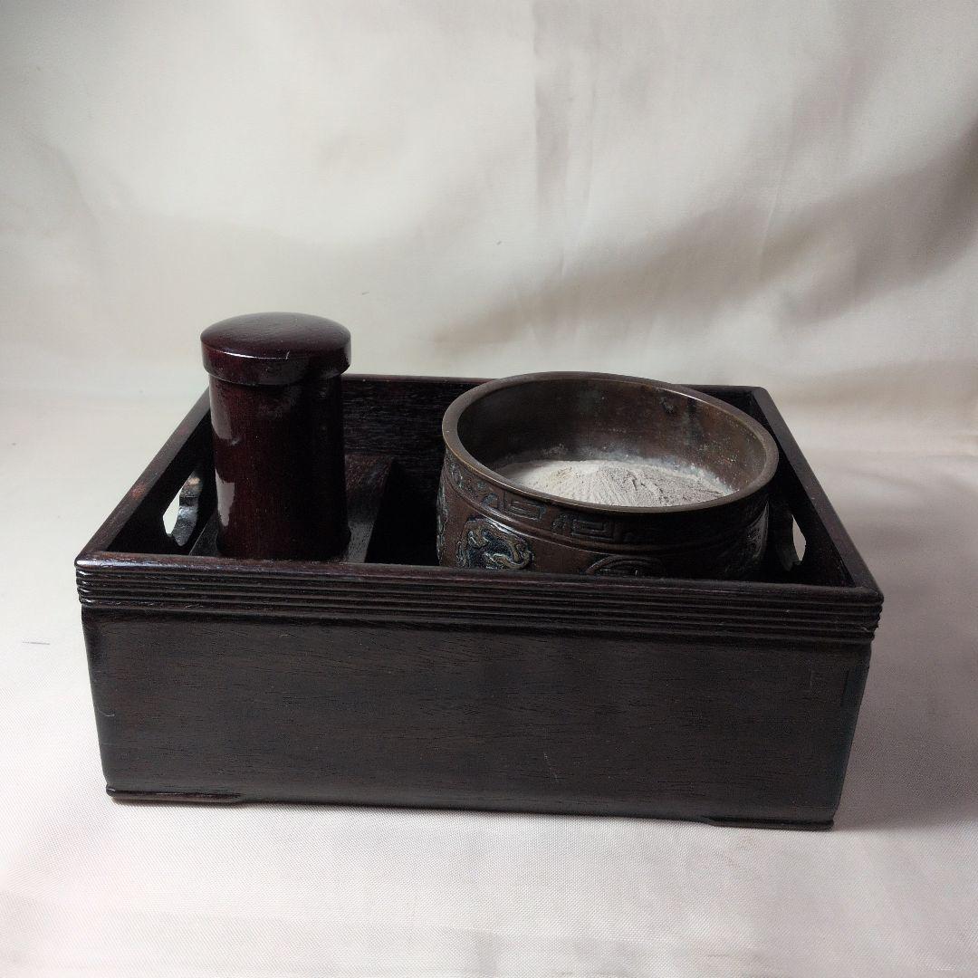 煙草盆　唐木　銅（龍の図）火入れ 煙草盆 唐木 銅（龍の図）火入れ - メルカリ 煙草盆 唐木 銅（龍の図）