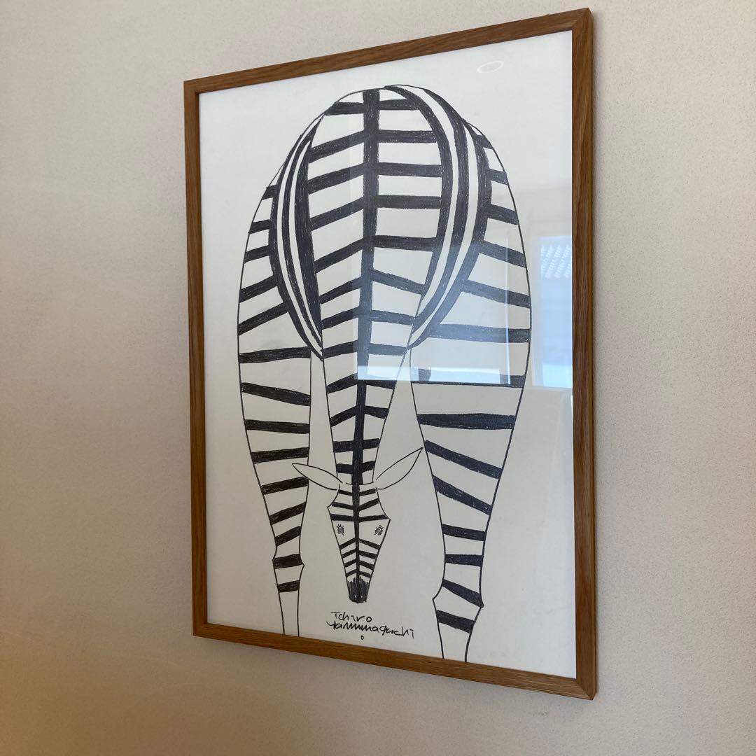 山口一郎さん原画】馬 山口一郎 原画 Lサイズ シマウマ