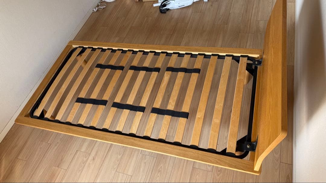 【misima25】無印良品木製シングルベッドフレーム ヘッドボード付