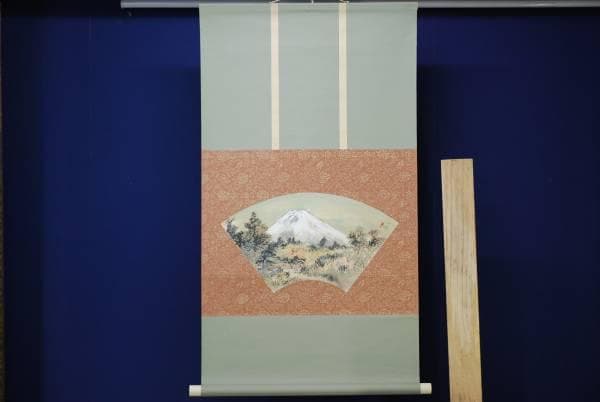 真作/東原方僊/伯耆富士/大山/秋景図/布袋屋掛軸HC-995