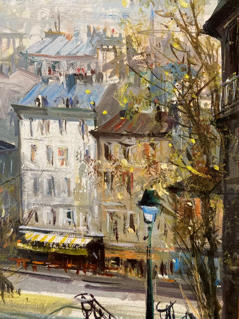 油彩 油絵 パリ風景画【Lucien Delarue】 印象派 サイン F6号 - メルカリ