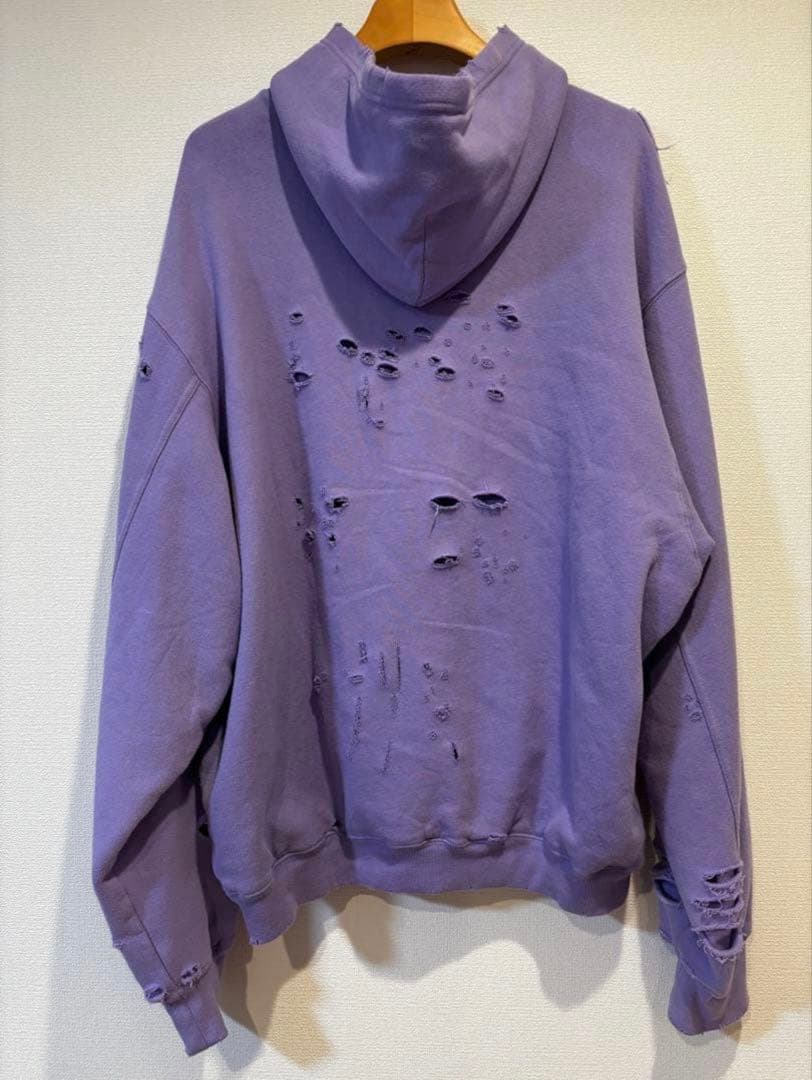 balenciaga デストロイパーカー　パープル