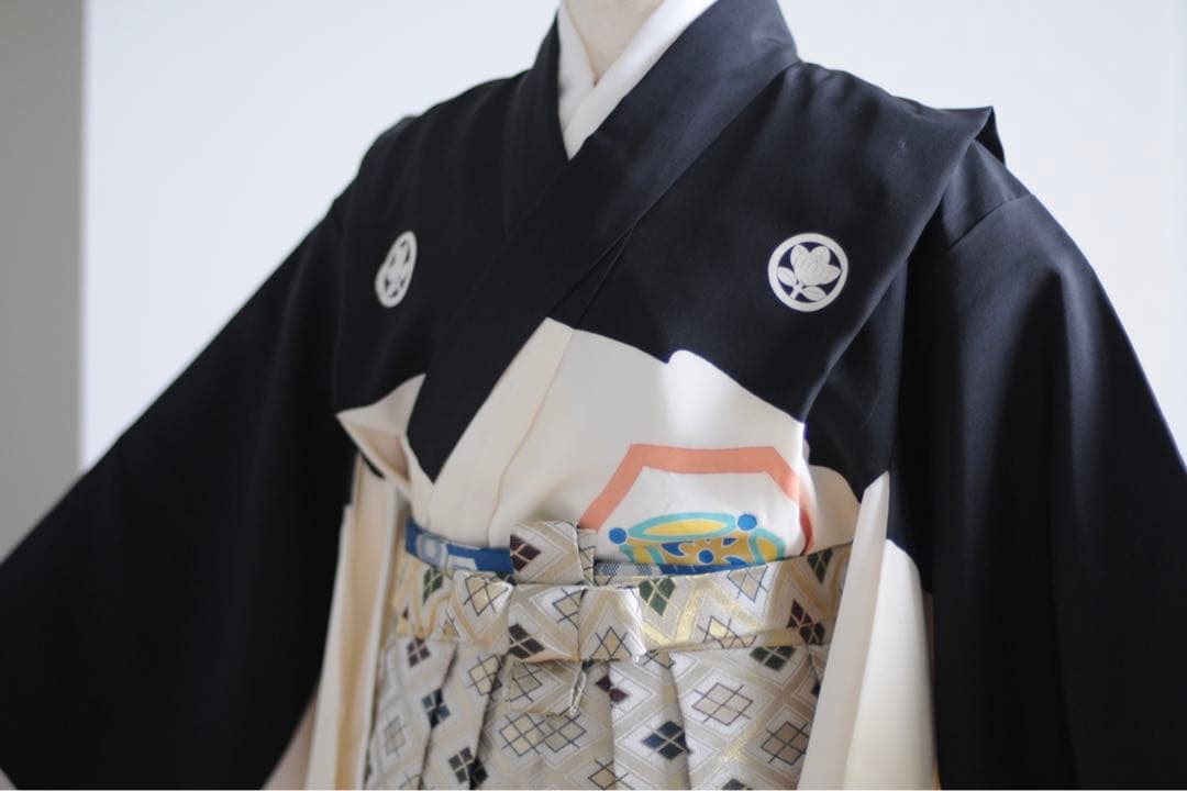 専用 七五三 男の子 ハーフ成人式 正絹 着物 5歳 7歳 10歳 アンティーク