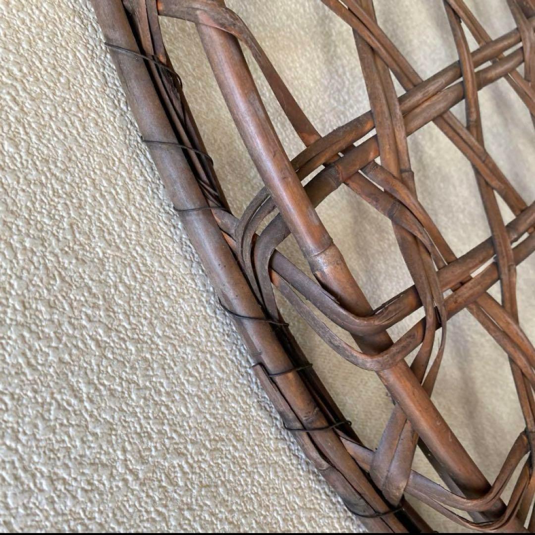 アンティークお蚕籠 古道具 竹カゴ 大笊 骨董 壁飾り 昔道具 植栽