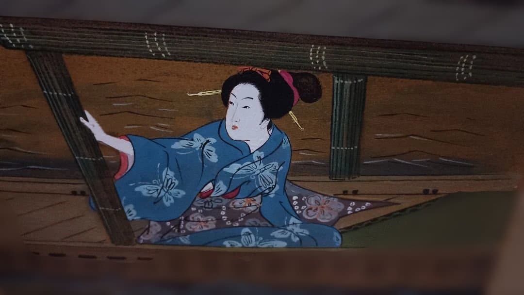 4008）寿峰　美人画　屏風　春夏秋冬？