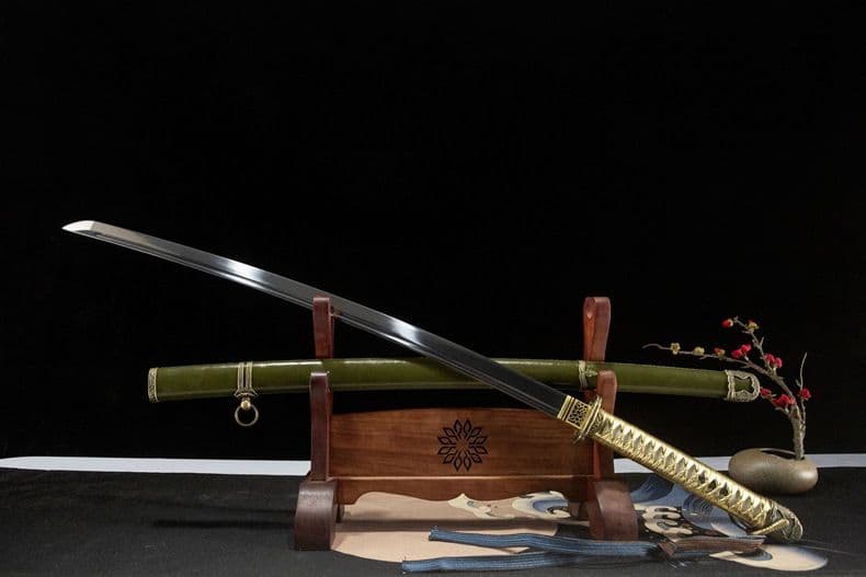 【軍緑】98式軍刀 武具　刀装具　日本刀　模造刀 居合刀 武士道 指揮刀 鋼刀