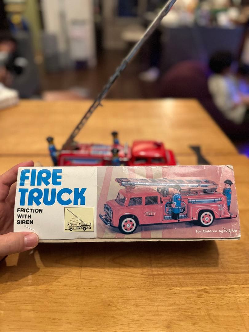 ブリキ　アンティーク　消防車