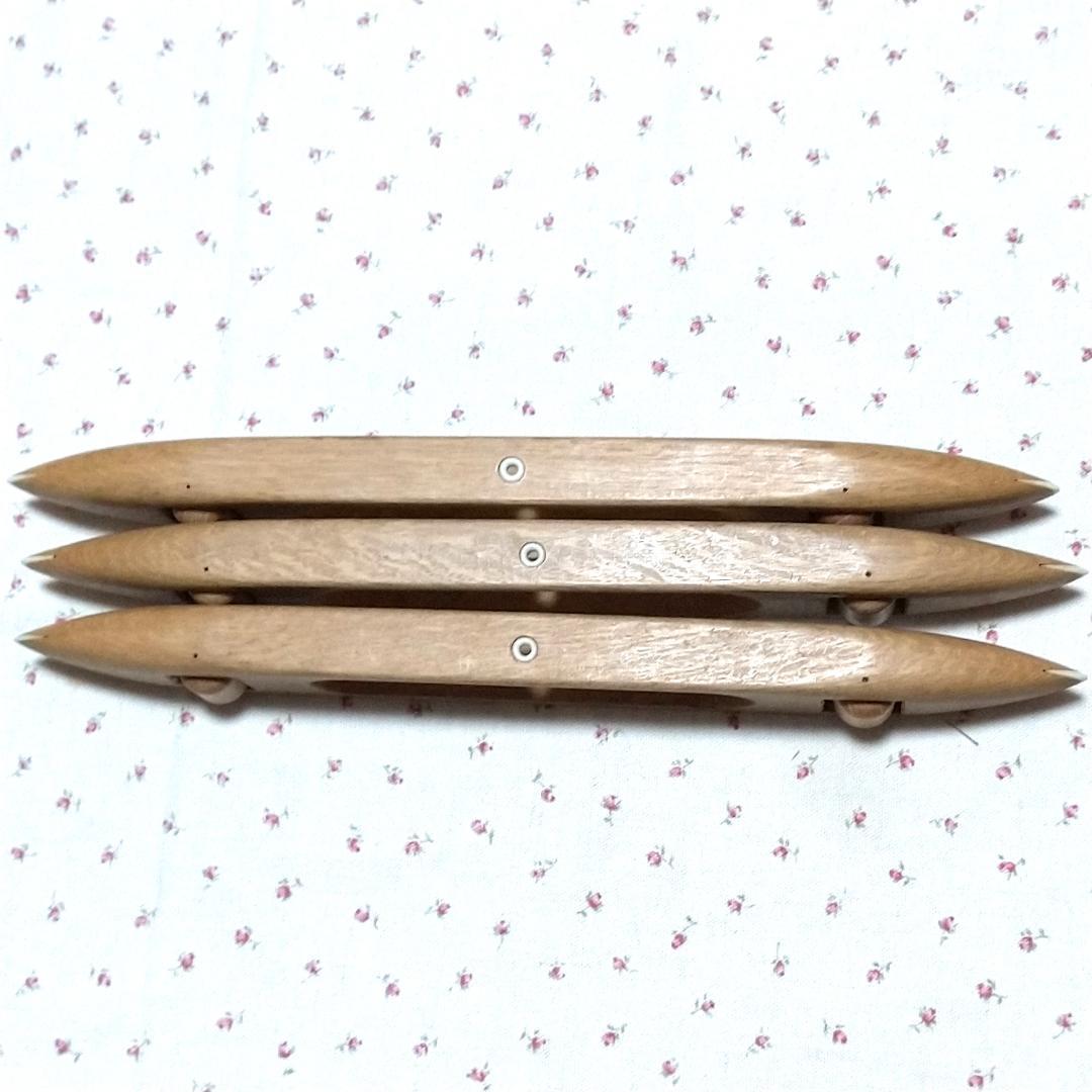 ち*ん様 機織りの道具　車杼 シャトル３点と小管（玉管）６本　手織り　織り機