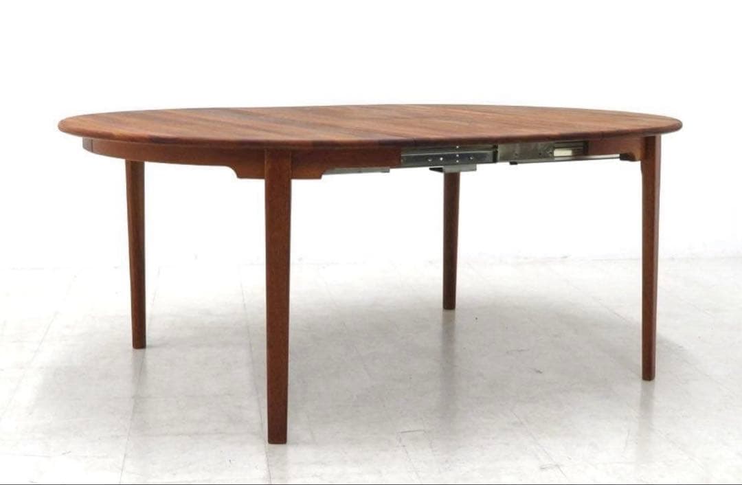 カンディハウス チーク材 無垢　伸長式ダイニングテーブル