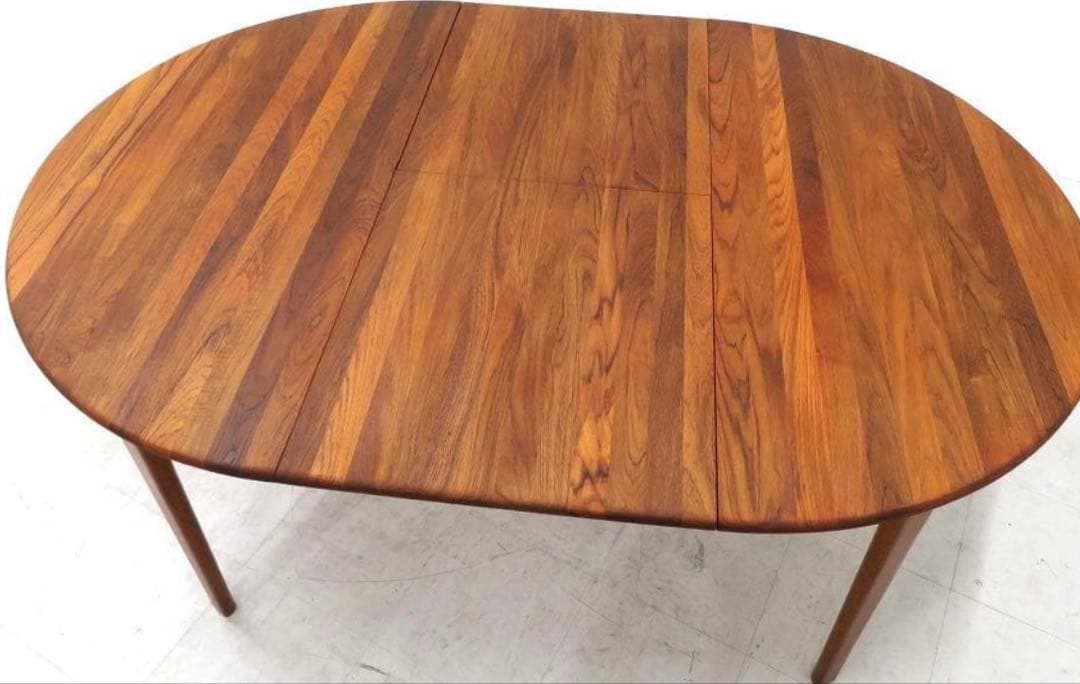 カンディハウス チーク材 無垢　伸長式ダイニングテーブル