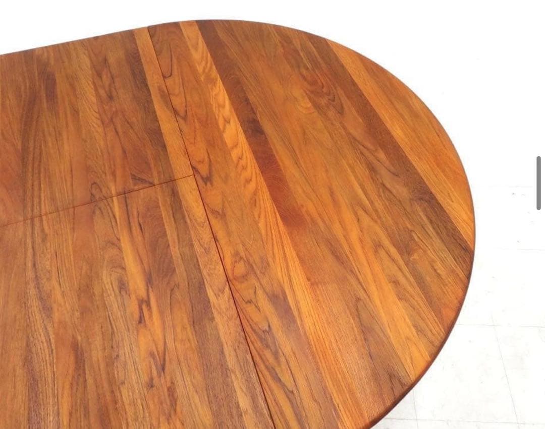 カンディハウス チーク材 無垢　伸長式ダイニングテーブル