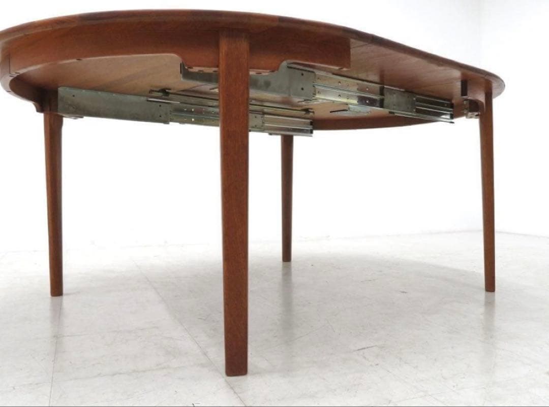 カンディハウス チーク材 無垢　伸長式ダイニングテーブル