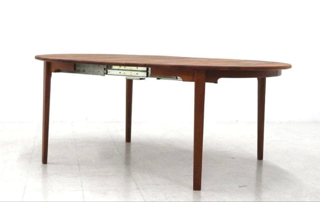 カンディハウス チーク材 無垢　伸長式ダイニングテーブル