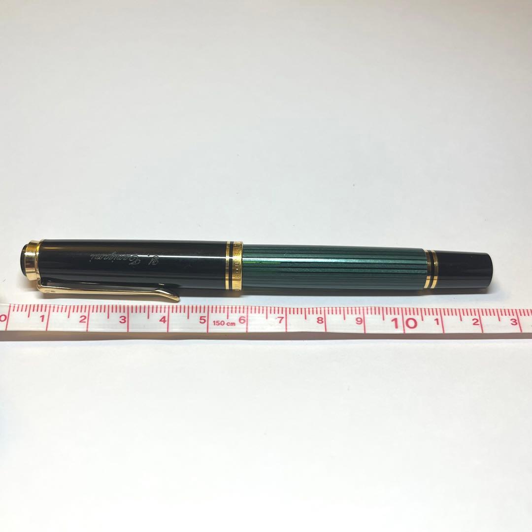 ペリカン 緑縞 万年筆 14C-585 F インク付 - メルカリ