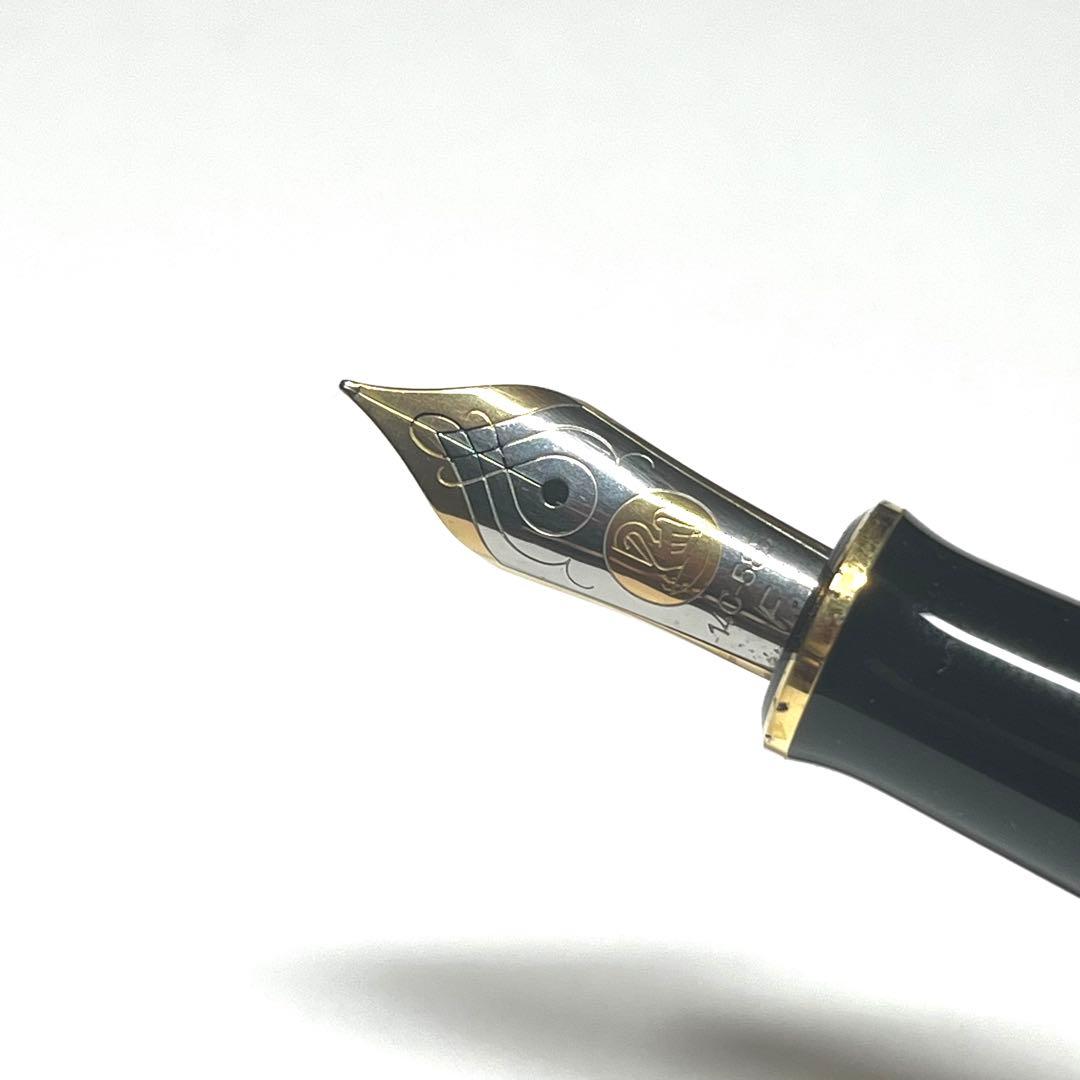 ペリカン 緑縞 万年筆 14C-585 F インク付 - メルカリ