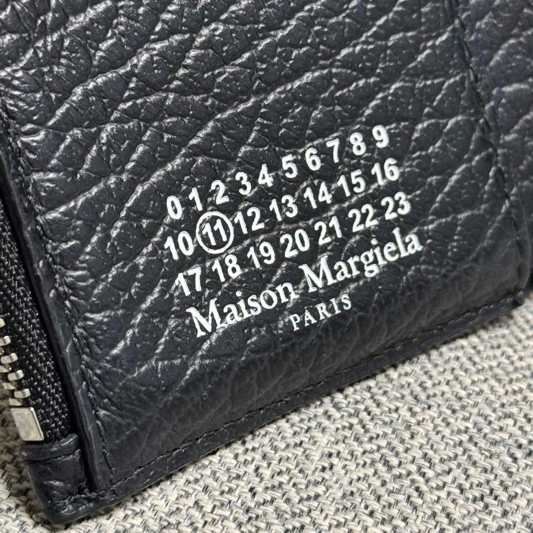 メゾン マルジェラ 4ステッチ コンパクトウォレット ブラック ユニセックス