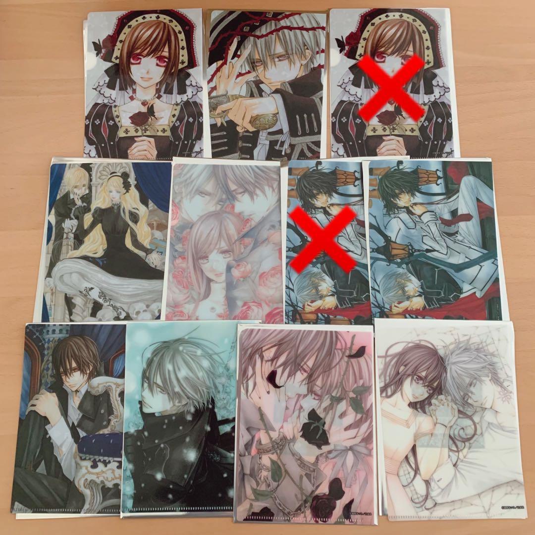 樋野まつり原画展　ヴァンパイア騎士　トレーディングA6クリアファイル　9種セット 樋野まつり原画展ヴァンパイア騎士トレーディングA6クリアファイル9種