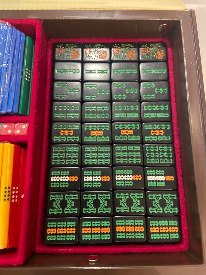 麻雀牌セット モノグラムデザイン レア