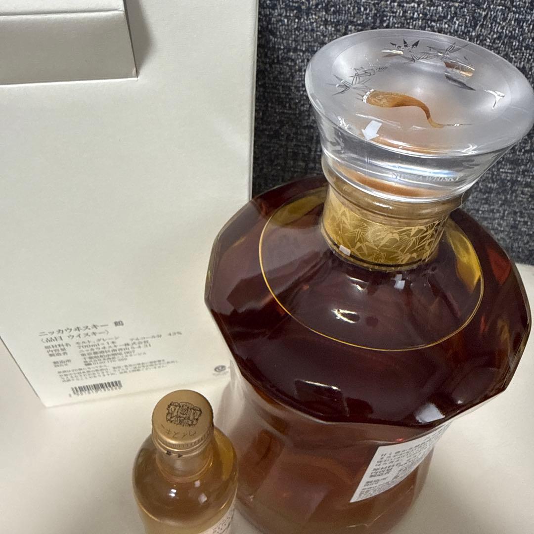 ニッカウヰスキー 鶴 700ml シングルモルト宮城峡小瓶をお付けしての
