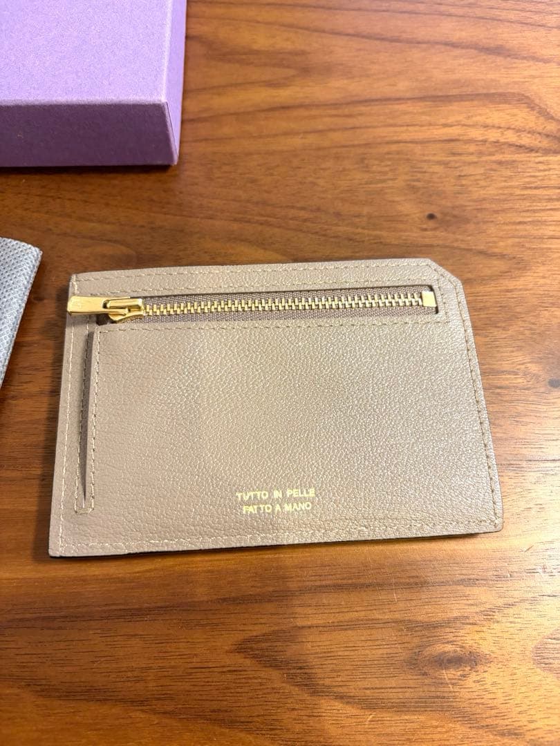 【ラルコバレーノ】 スマートミニウォレット財布 ベージュミントグリーン