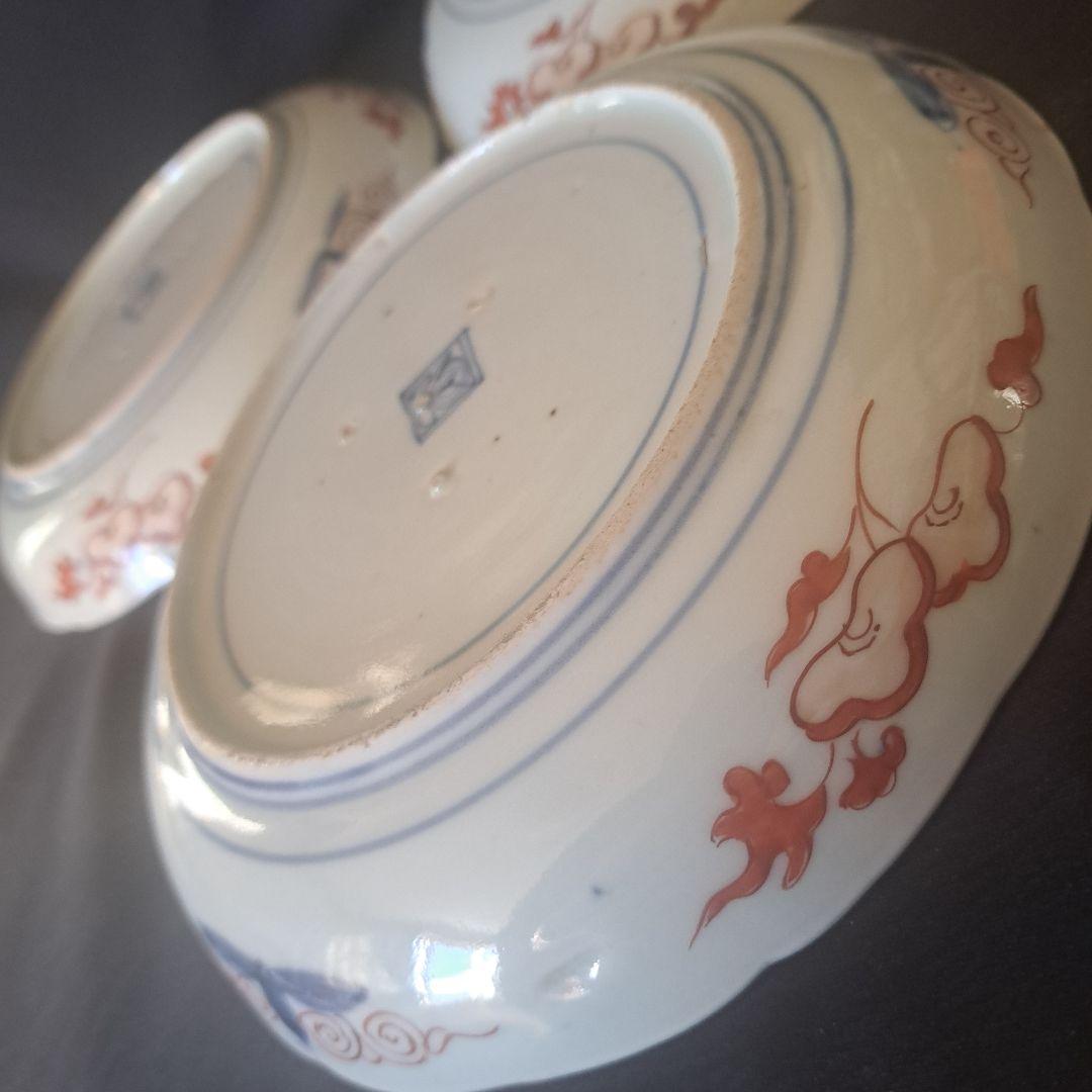 high level 渦福(うずふく)の満足感！ 」古伊万里皿 3客セット 骨