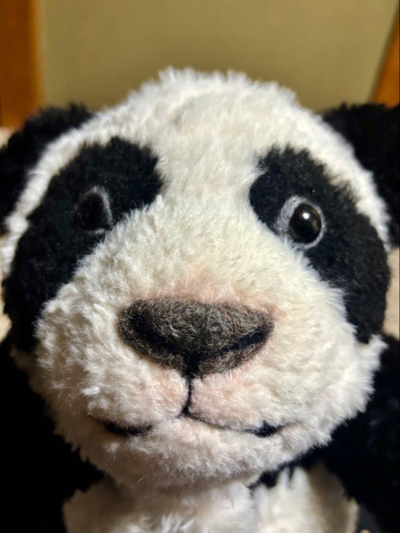 コロっとことり　リアル赤ちゃんパンダ編みぐるみバッグ