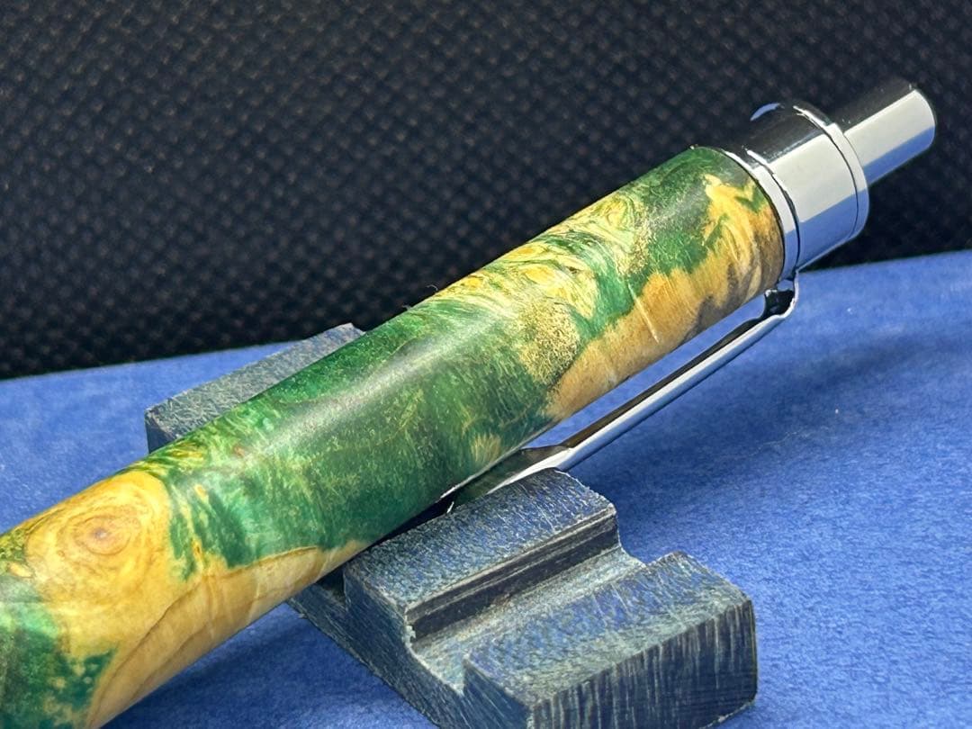 早い者勝ち】メープルスタビライズドウッド ボールペン0.5 金色金具