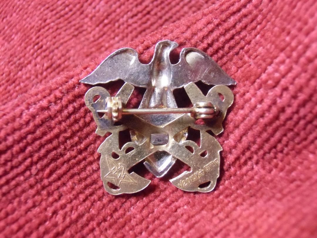 ☆1940年代＊アメリカ軍＊海軍＊銀製＋金張り製＊将校