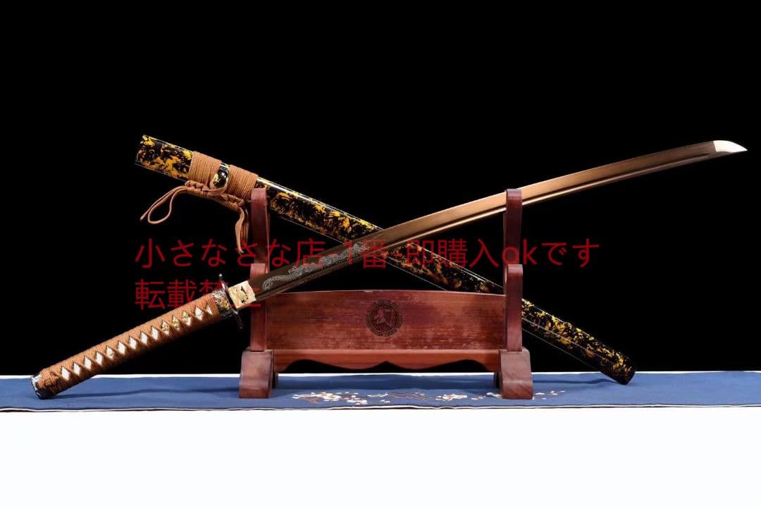 金の侍刀の炭火焼『神竜寒鋒』 古兵器 武具 刀装具 日本刀 模造刀 居合刀