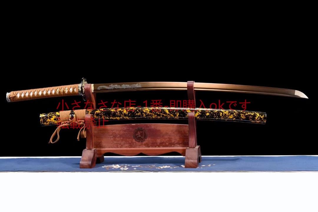 金の侍刀の炭火焼『神竜寒鋒』 古兵器 武具 刀装具 日本刀 模造刀 居合刀