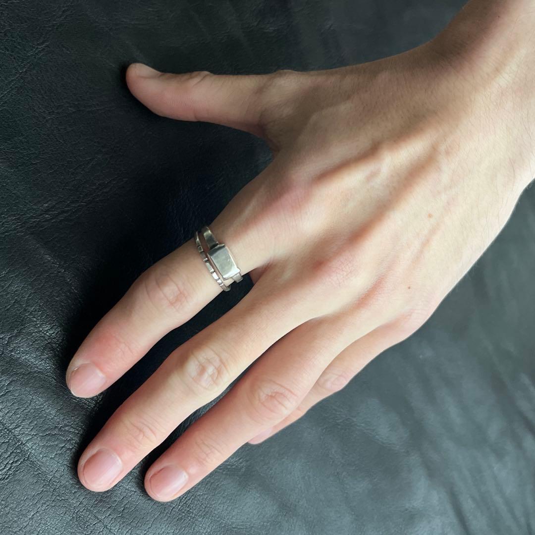 フランス　スターリング　シルバー　リング　セット　ヴィンテージ　JU