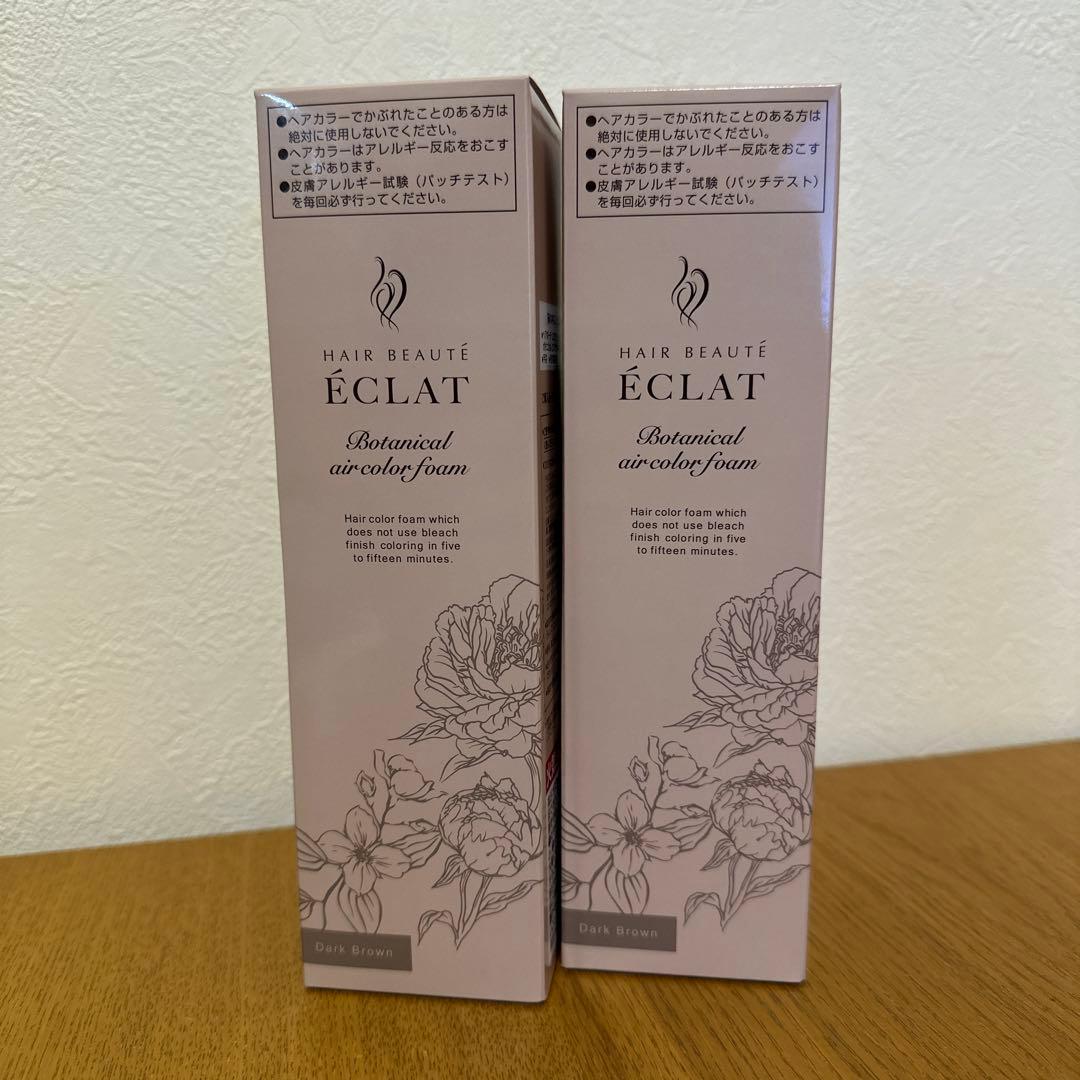 ヘアボーテ エクラボタニカルエアカラーフォーム upダークブラウン　2本セット