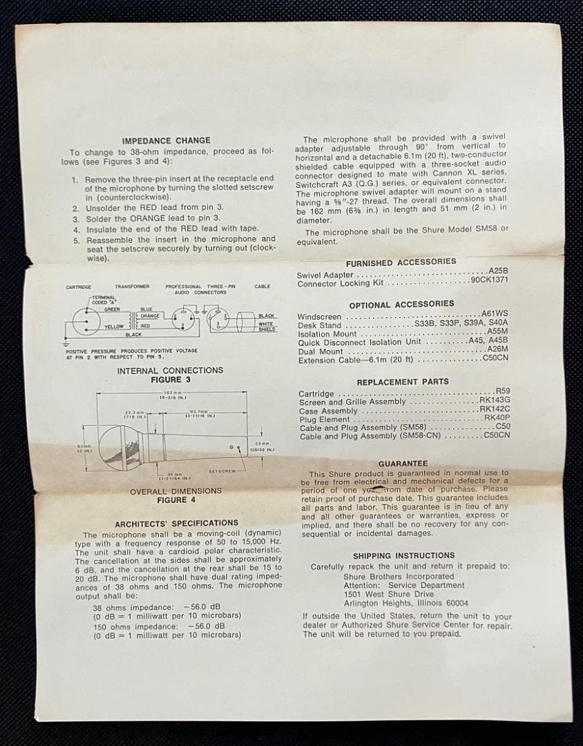 【Vintage】SHURE SM58 USA製 ポルシェロゴ（ケース付き）