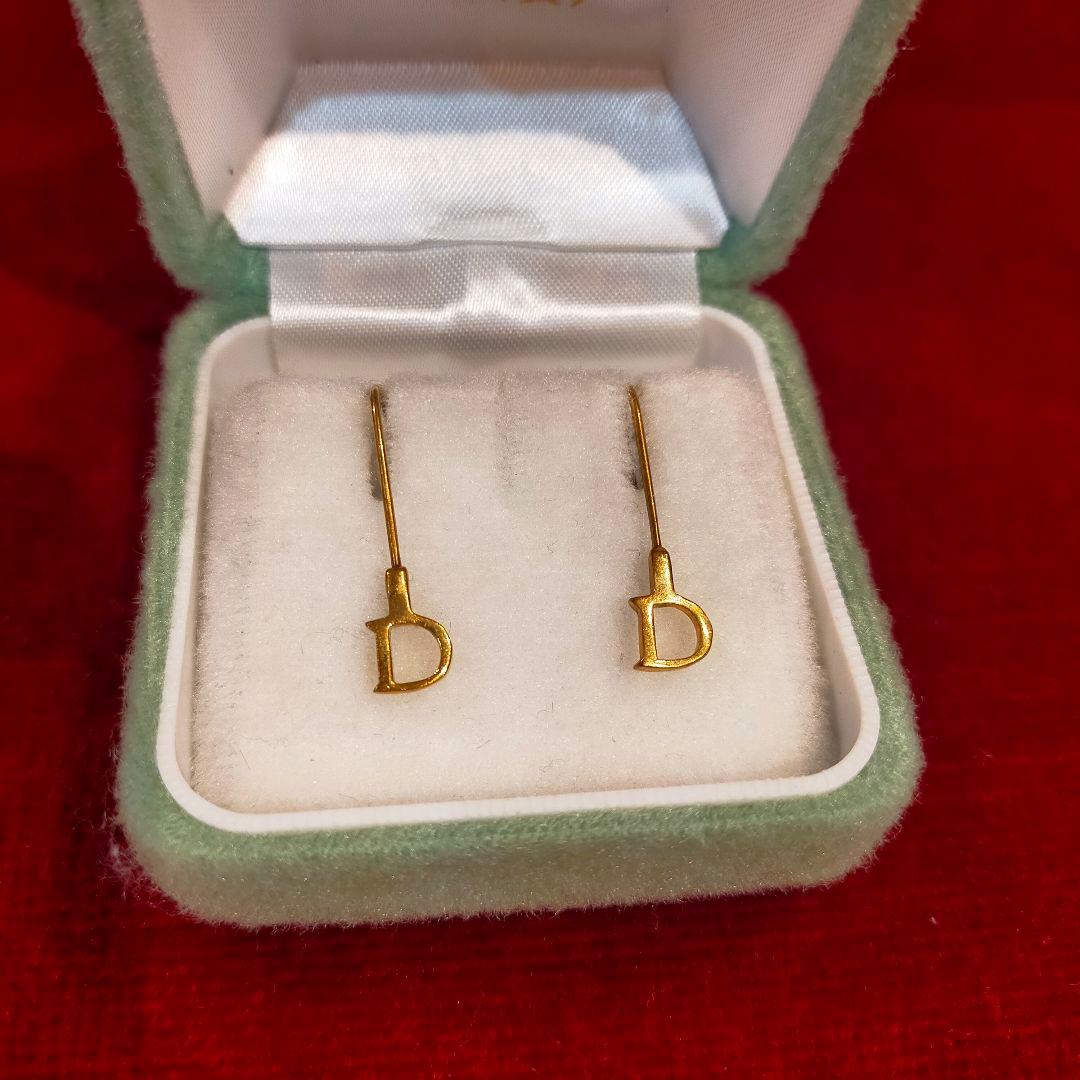 Vintage Christian Dior フックピアス ロゴ