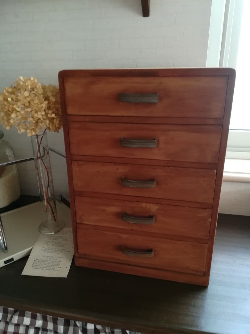 古道具大きめ5段引き出し+アンティーク