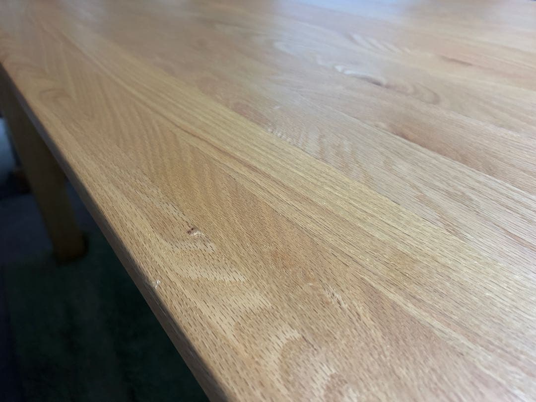 ☆山口県下松市よりダイニングテーブル 天然木 ナフコ 幅180 奥90 高71