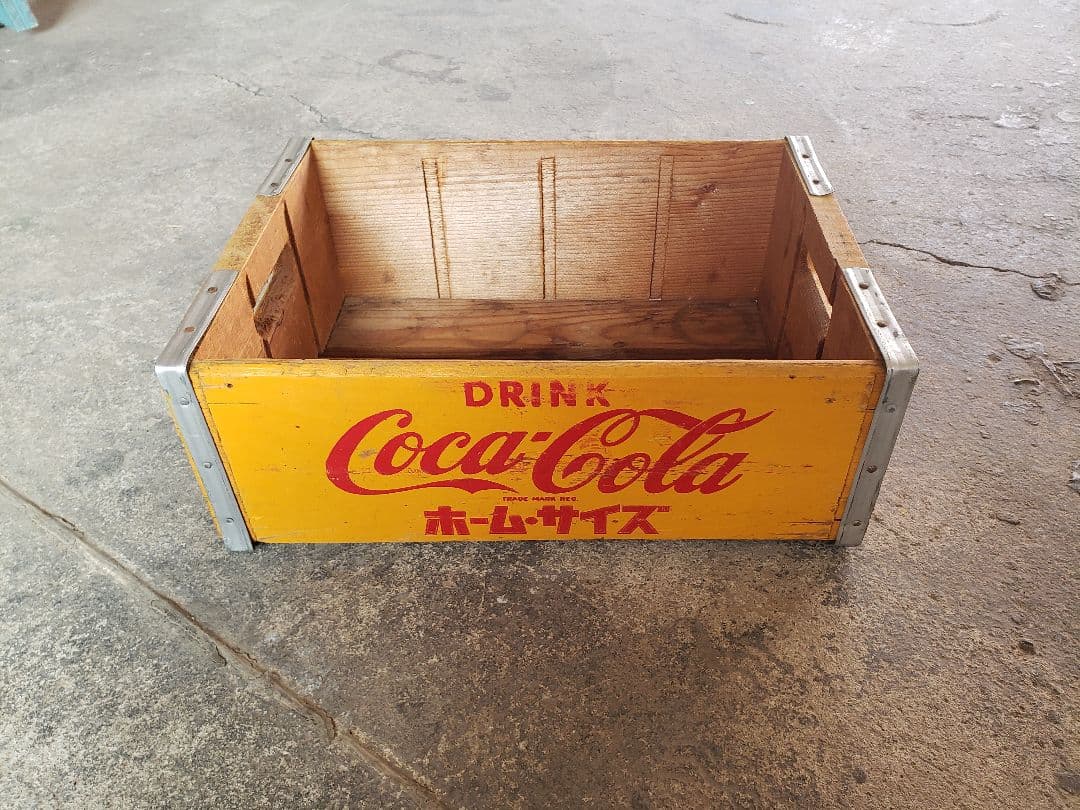 昭和レトロ コカコーラ Coca-Cola 木製ホームサイズ ボックス 木箱