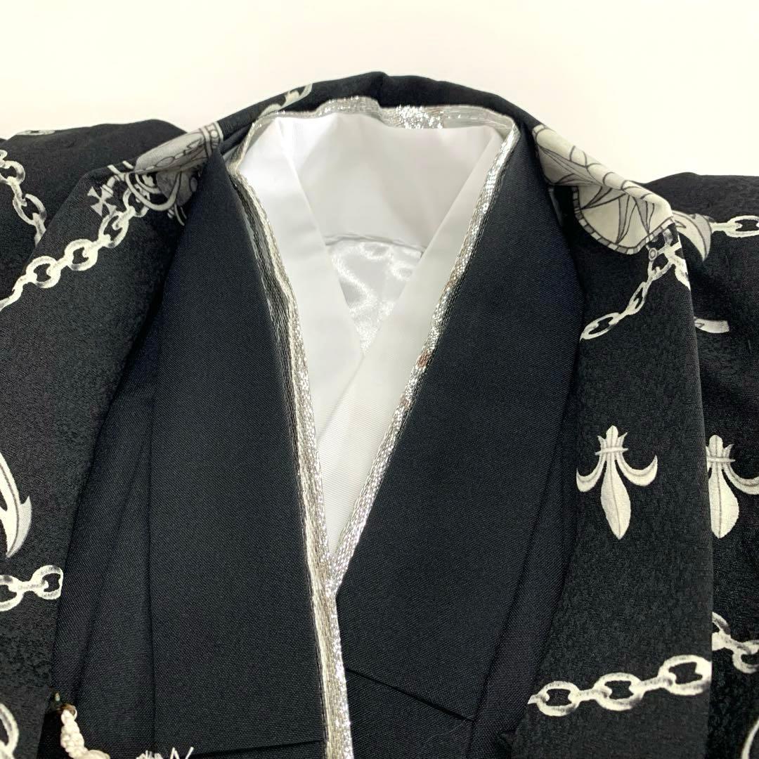 七五三 男の子 袴セット10点セット 3歳 記念 和装 黒×ゴールド