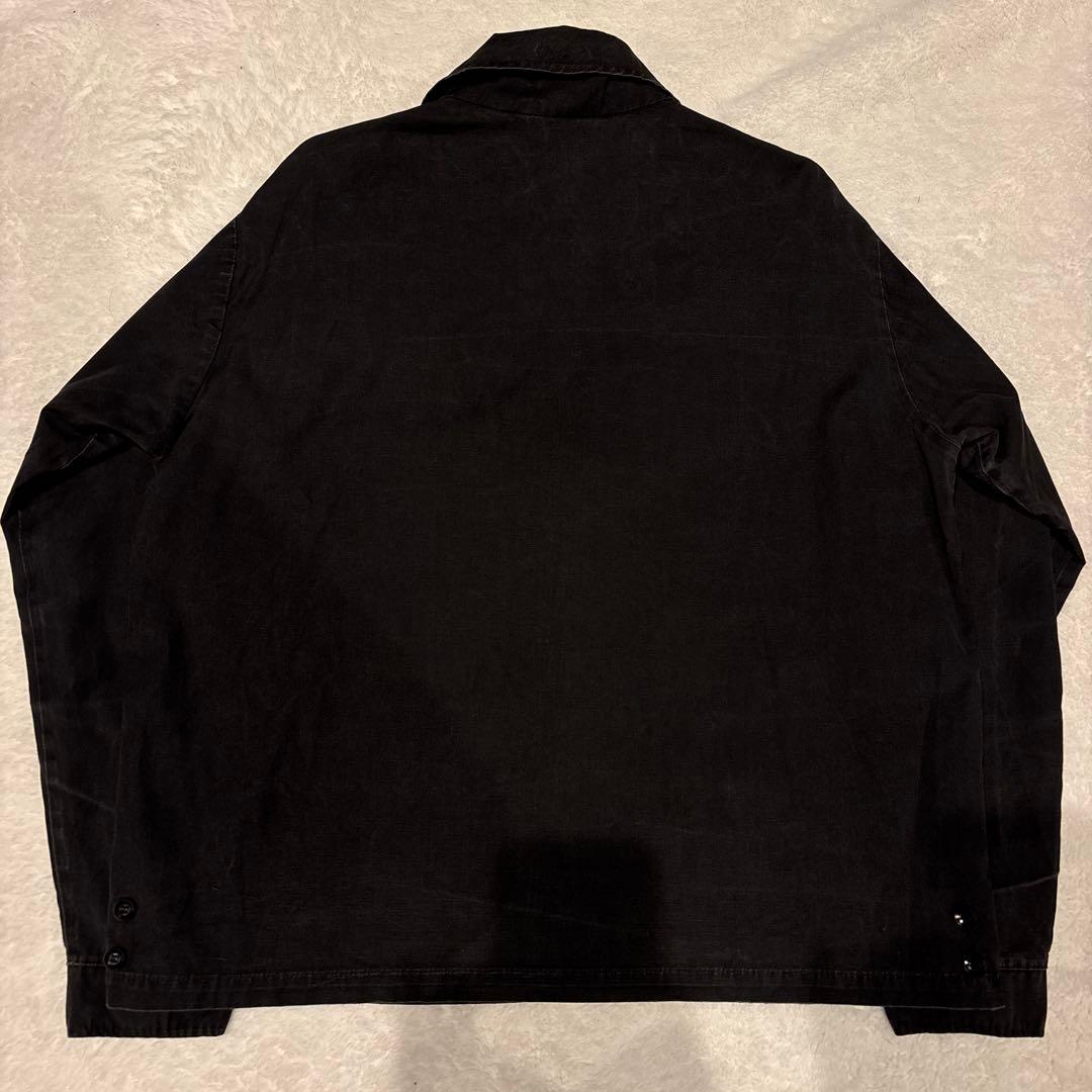 50s60s〜ブラック　黒　スイングトップ　コットン混　ヴィンテージ　ドリズラー