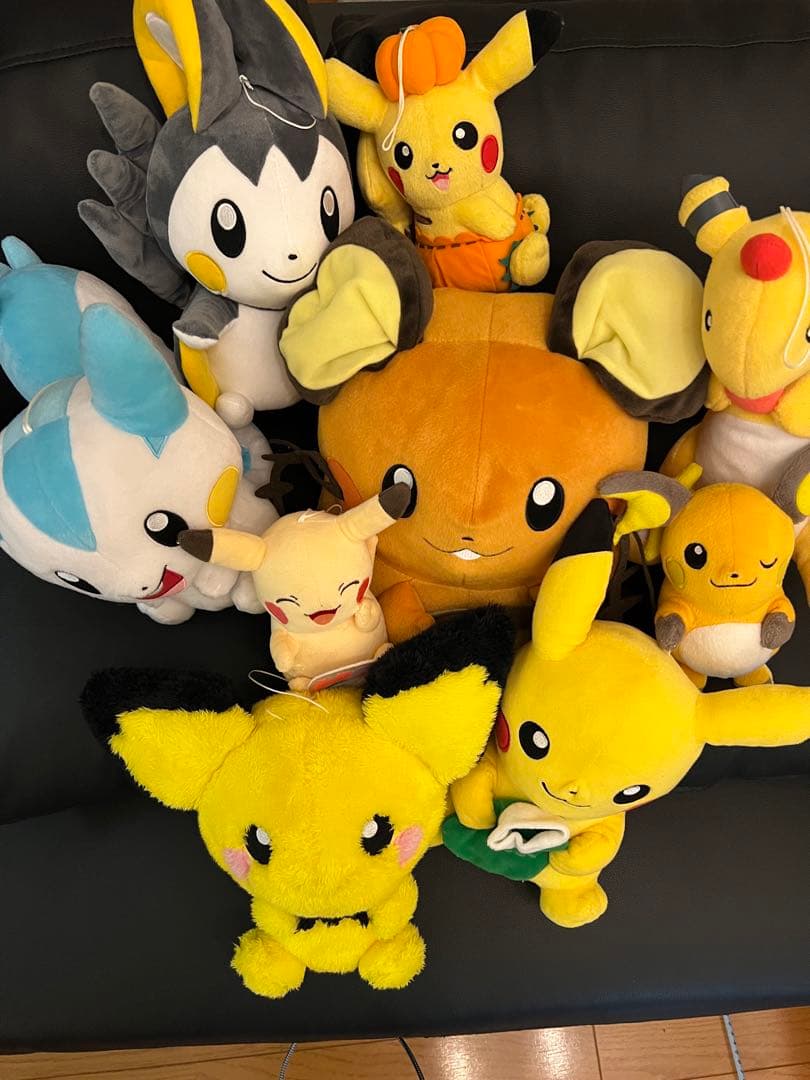 ポケットモンスターの電気タイプのぬいぐるみ9体セット