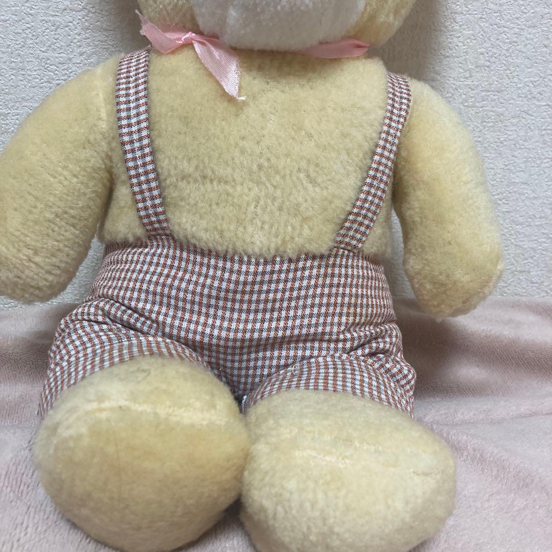 昭和レトロ ヴィンテージ メーカー名不明 クマ おがくず ぬいぐるみ 中古品