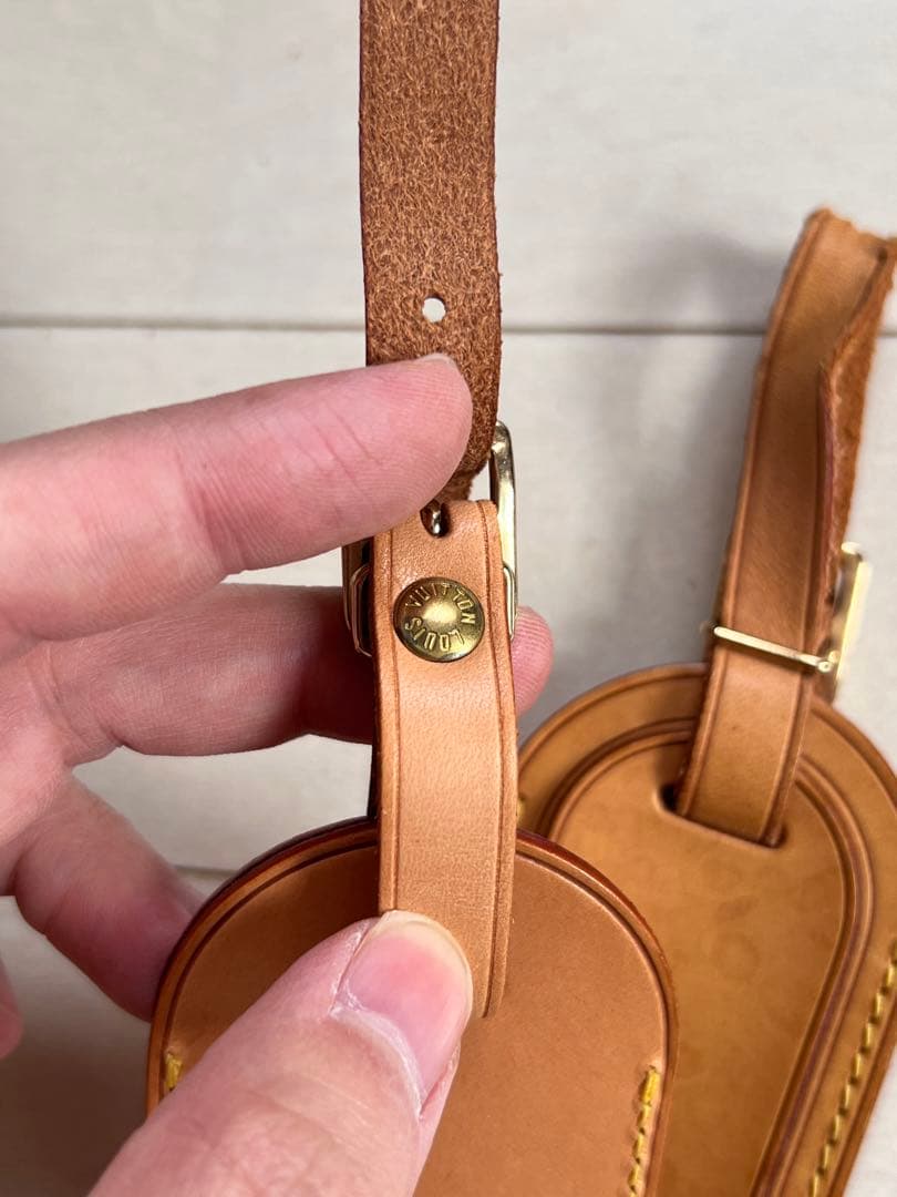 LOUIS VUITTON ヌメ革ネームタグ 4点セット