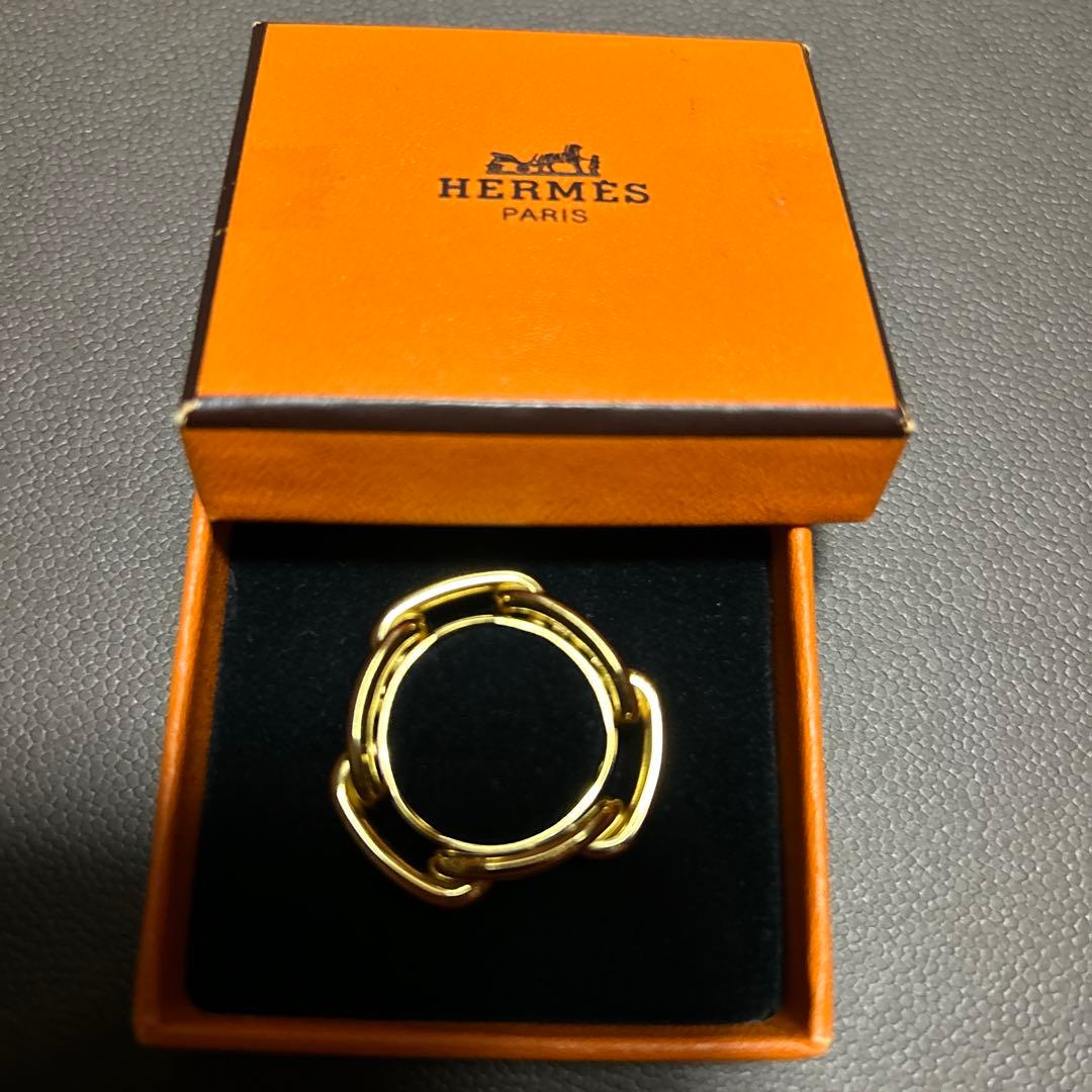 HERMES スカーフリング　ゴールド　 箱付き　未使用品