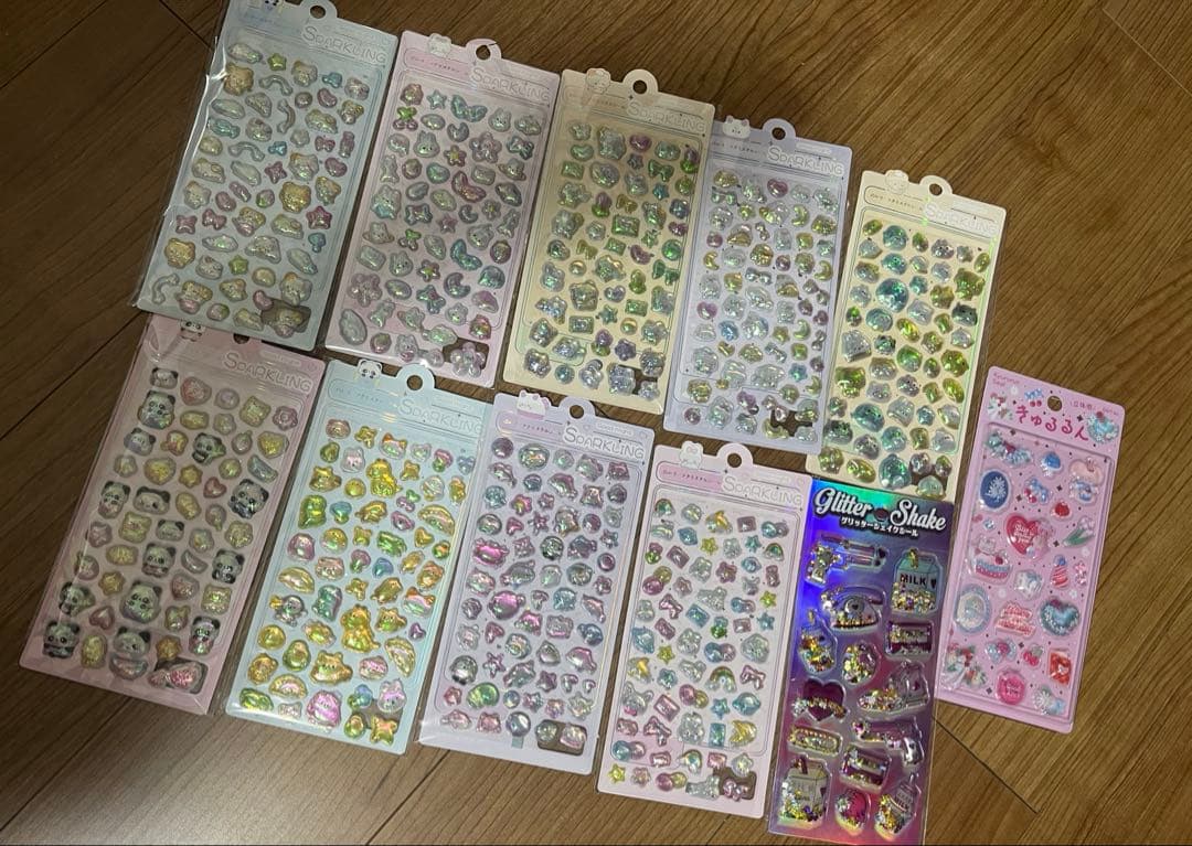 【国内正規品】11枚まとめセット　シール　クリスタル3Dシール　ぷっくりシール