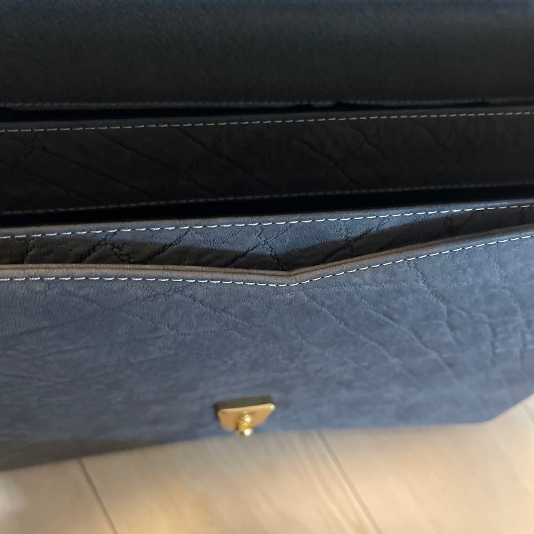 はなみ品✨️エレファントレザー エキゾチックレザー ビジネスバッグ グレー